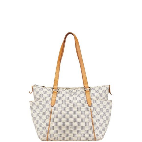 LOUIS VUITTON White Damier Leather Shoulder Bag - Picture 1 of 10
